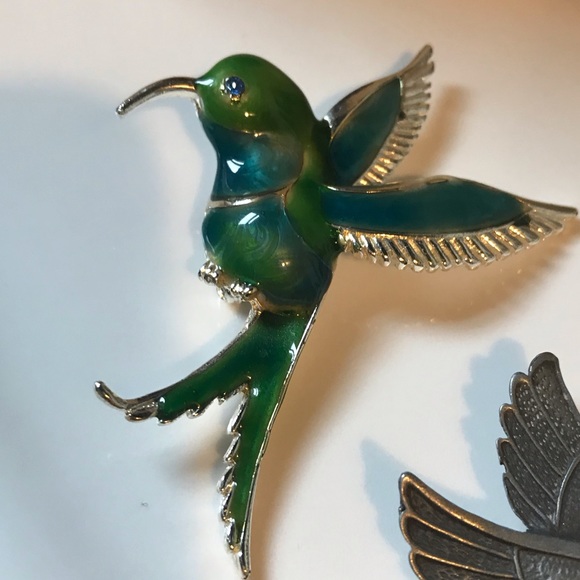 Hummingbird Bundle Earrings and Brooch - Pins - Picture 3 of 9